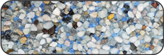 California Pebble Exposed Ocean Blue Pebble Pool Plaster Profile